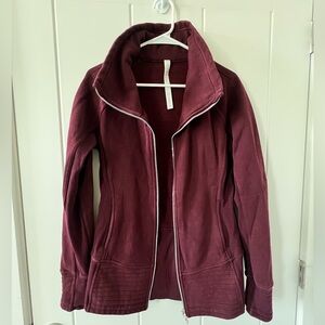 Pretty Plum Lululemon funnel neck zip up